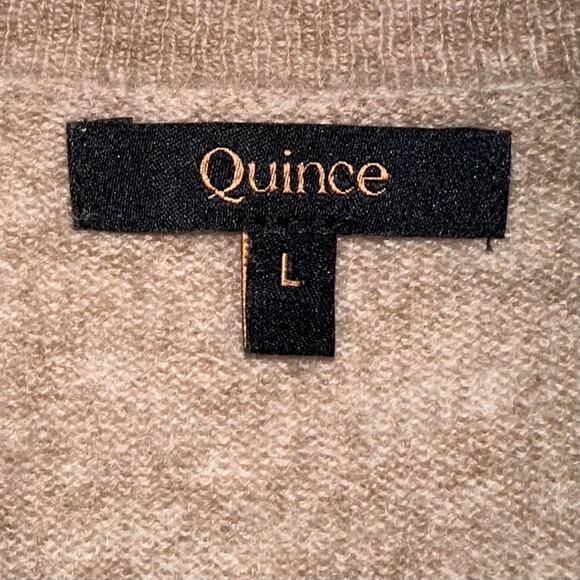 Quince Mongolian Cashmere Oatmeal Crewneck Sweater Size Large - Picture 3 of 14